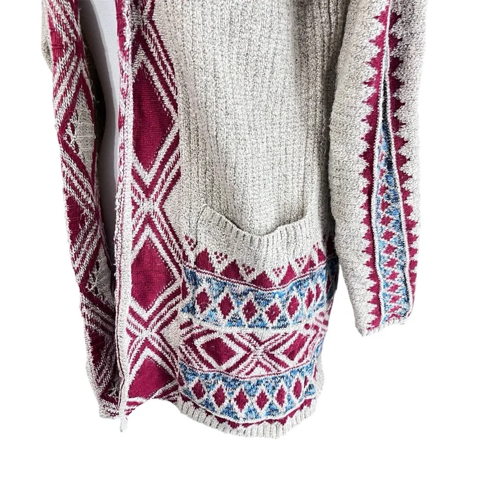 Lucky Brand Aztec Southwestern Cardigan Women’s Small Boho Open Front